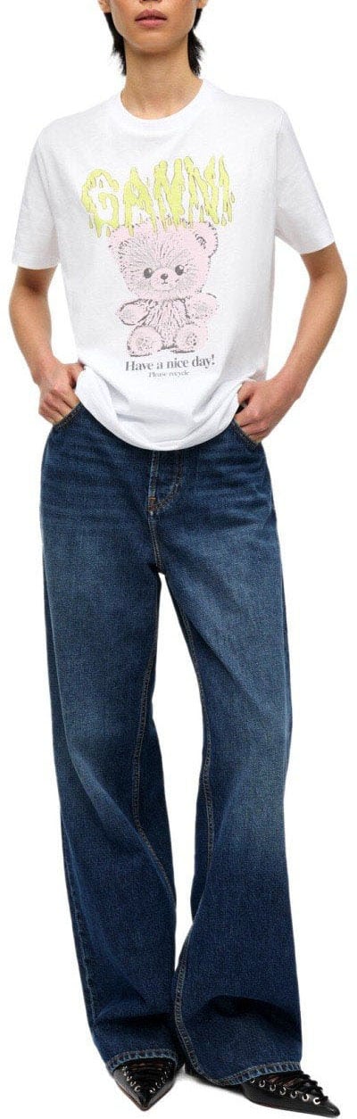 Ganni GANNI TEDDY T-SHIRT Wit