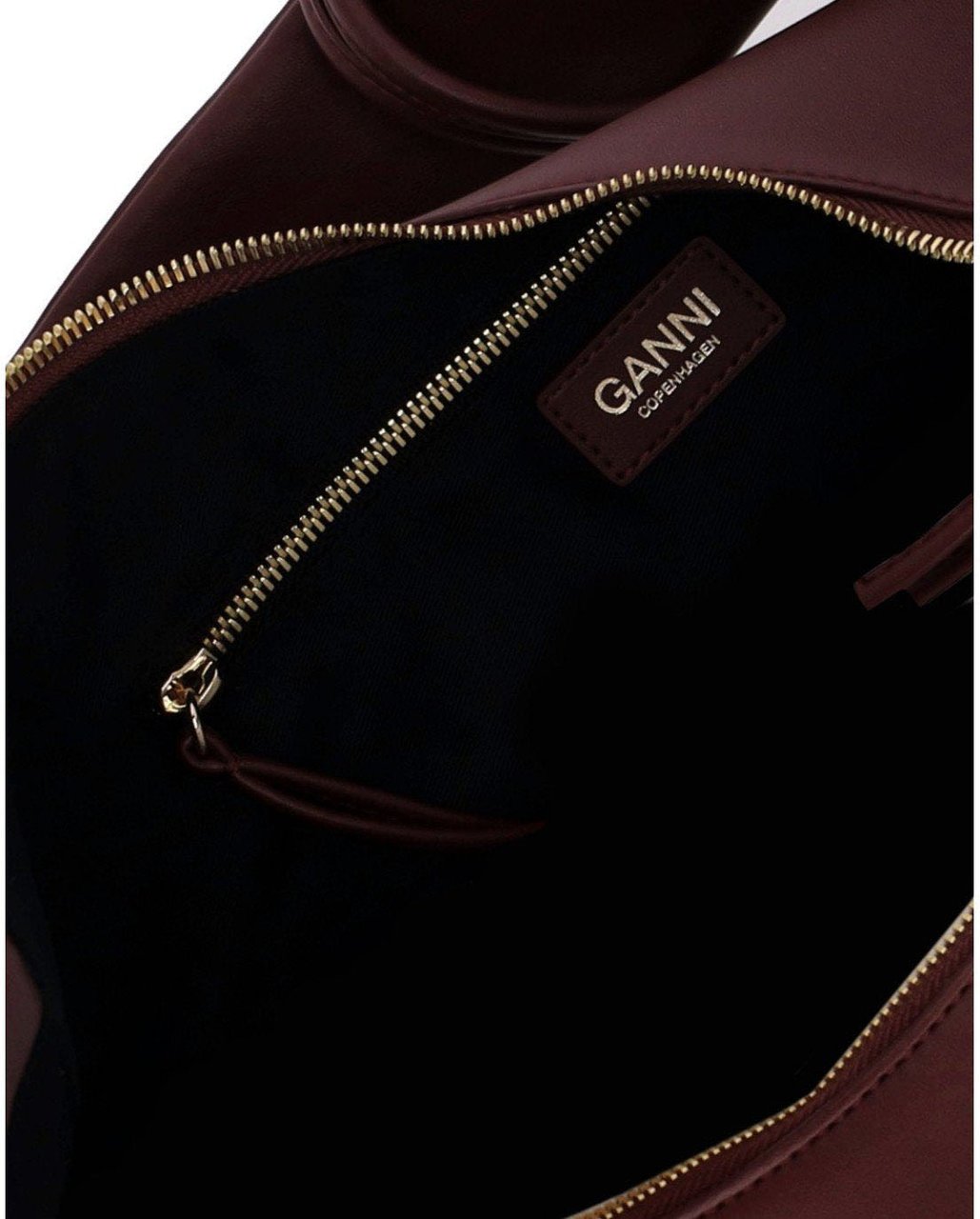 Ganni GANNI BURGUNDY MEDIUM HOBO BAG Rood
