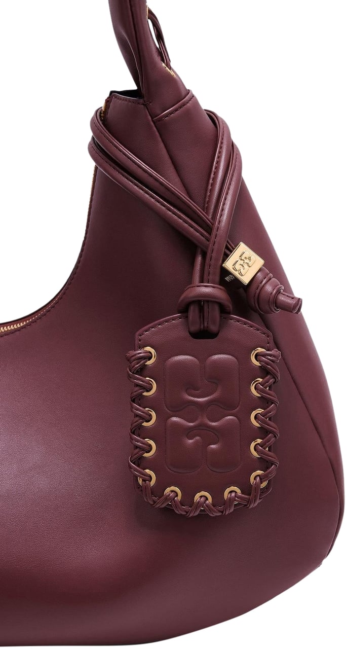 Ganni Dames Medium Laces Hobo Bag Rood