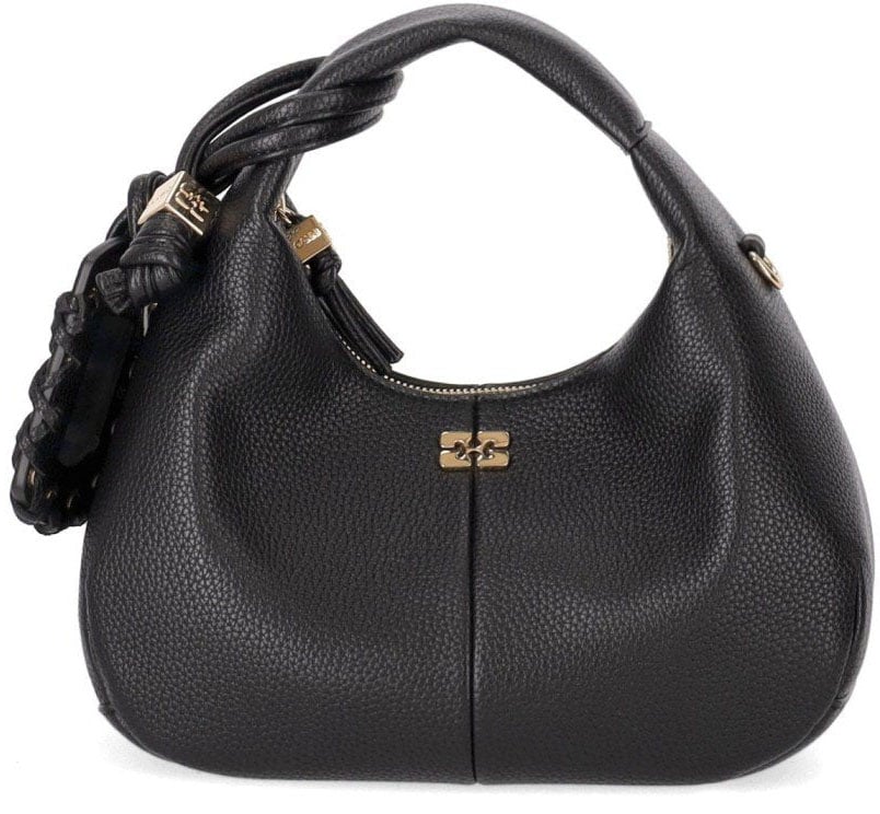 Ganni GANNI HOBO MINI BAG Zwart