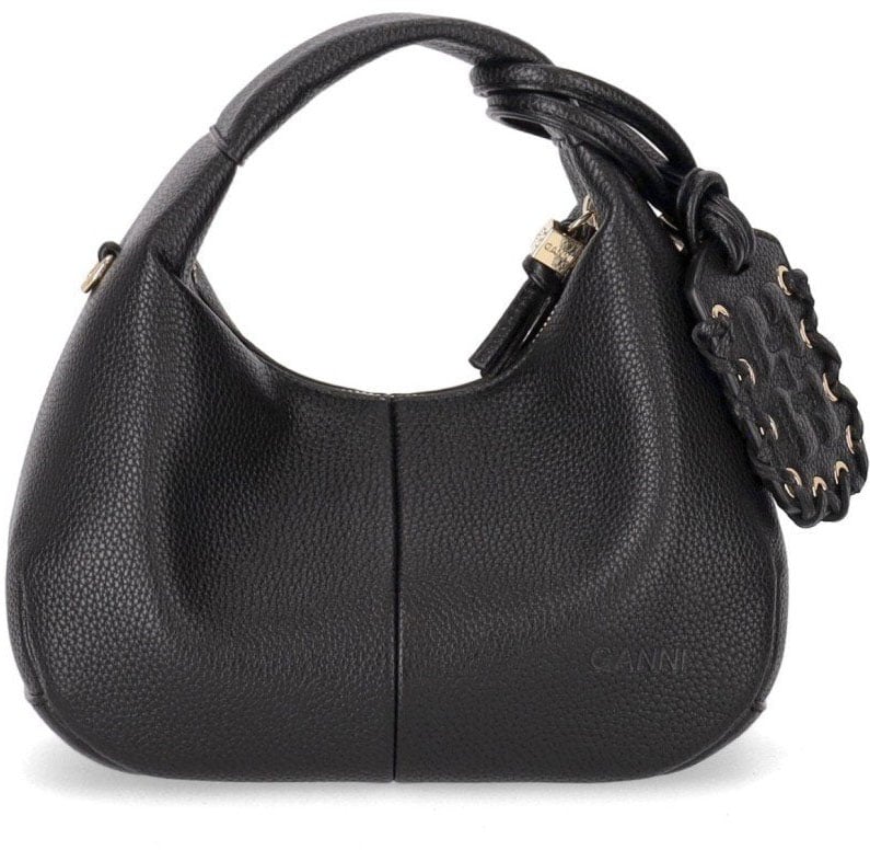 Ganni GANNI HOBO MINI BAG Zwart