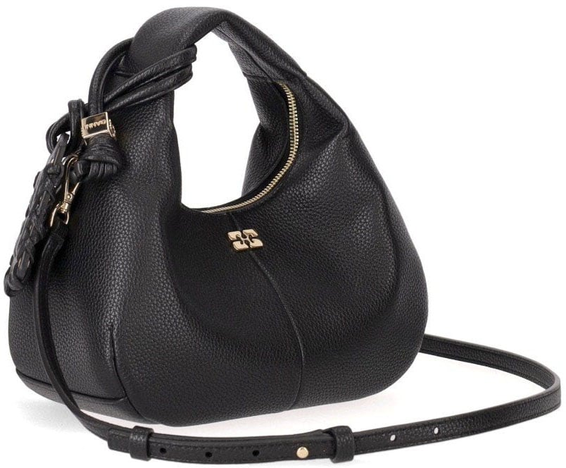 Ganni GANNI HOBO MINI BAG Zwart