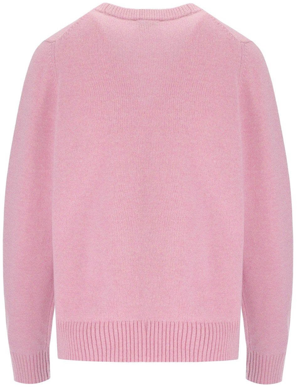 Ganni GANNI POODLE CREWNECK JUMPER Roze