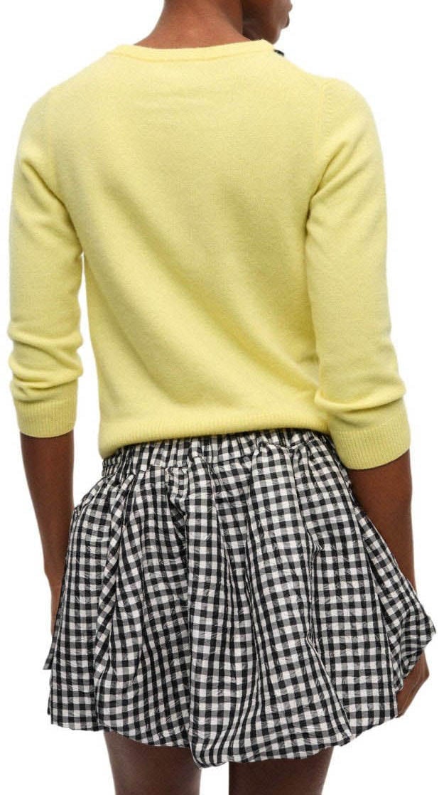 Ganni GANNI DIAMOND CARDIGAN Geel