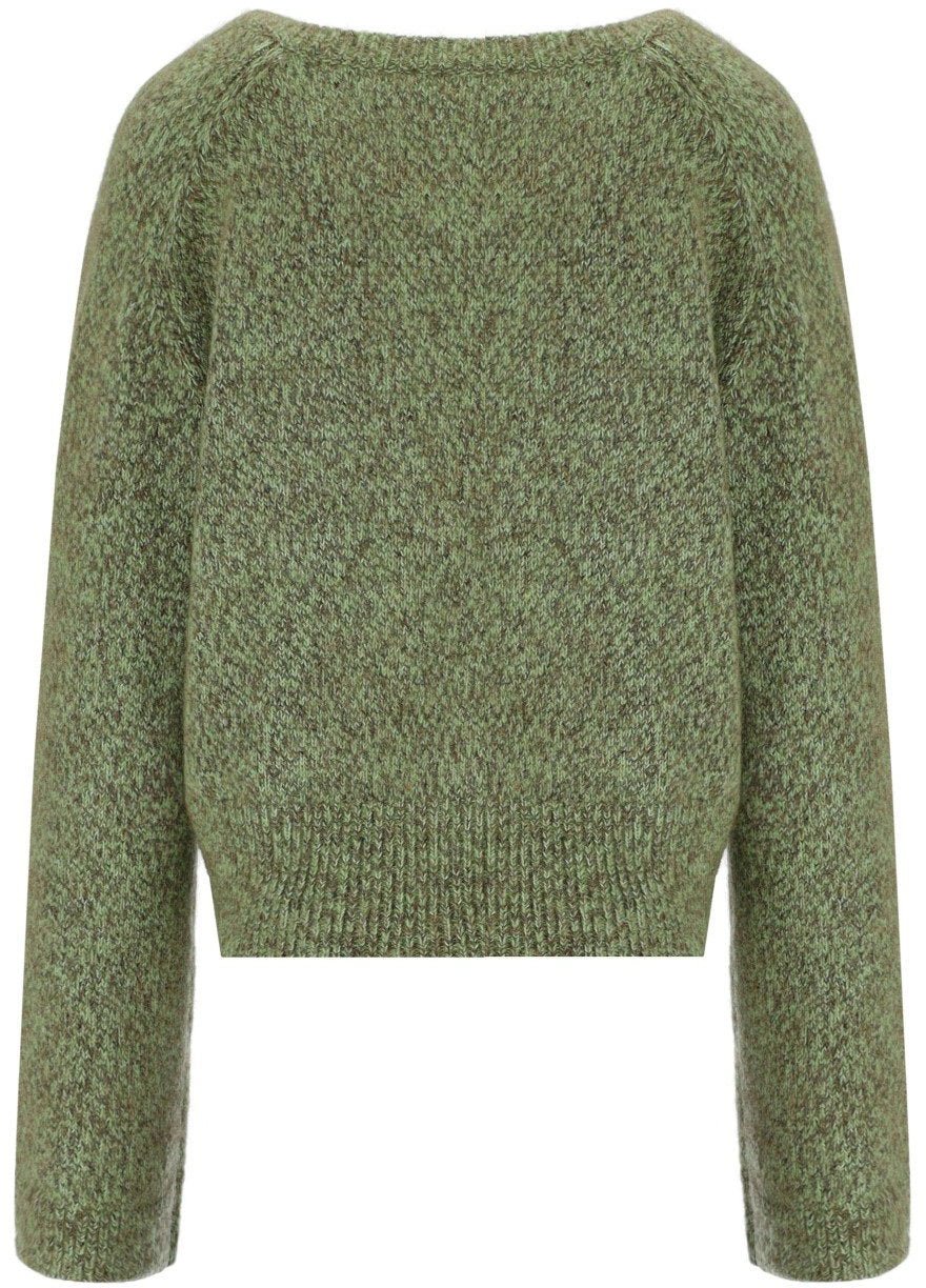 Ganni GANNI MELANGE SWEATER Groen