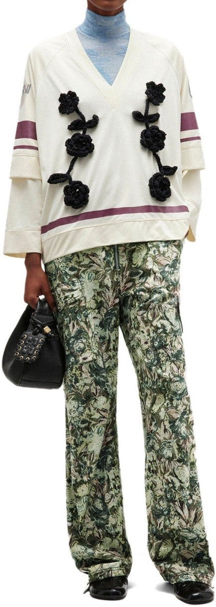 Ganni GANNI JADEITE TWILL PANTS Groen