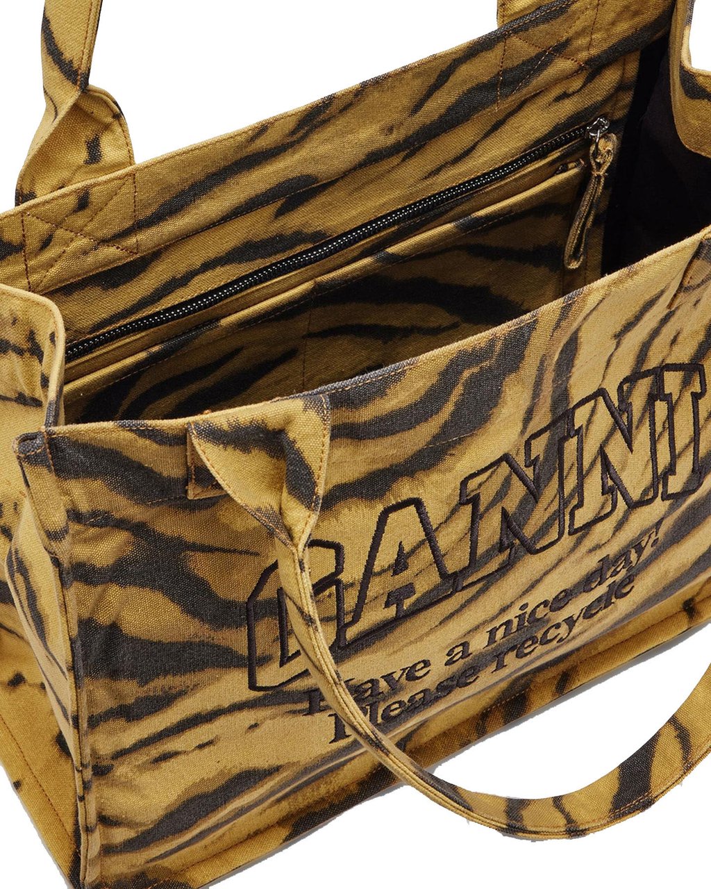 Ganni Dames Large Easy Shopper Neutraal