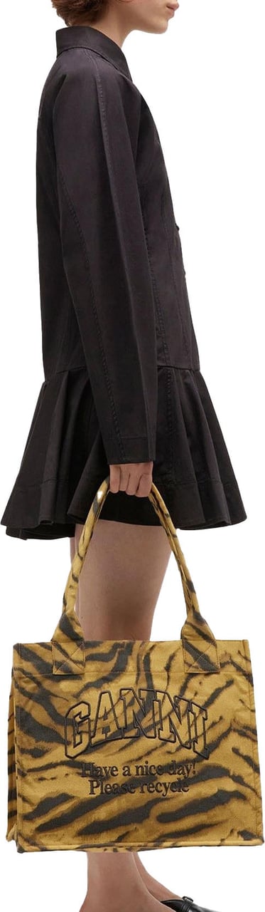 Ganni Dames Large Easy Shopper Neutraal