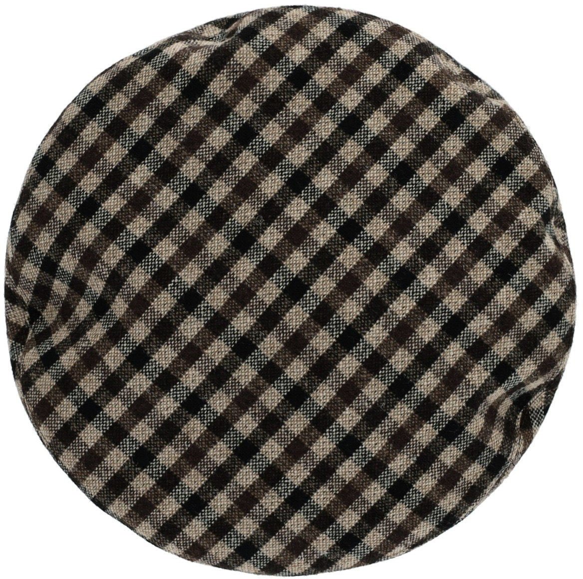 Ganni GANNI COFFEE CHECK BERET Bruin