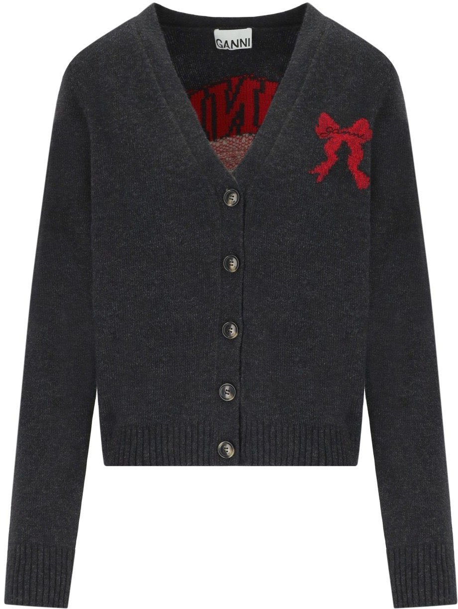 Ganni GANNI GREY CARDIGAN Grijs