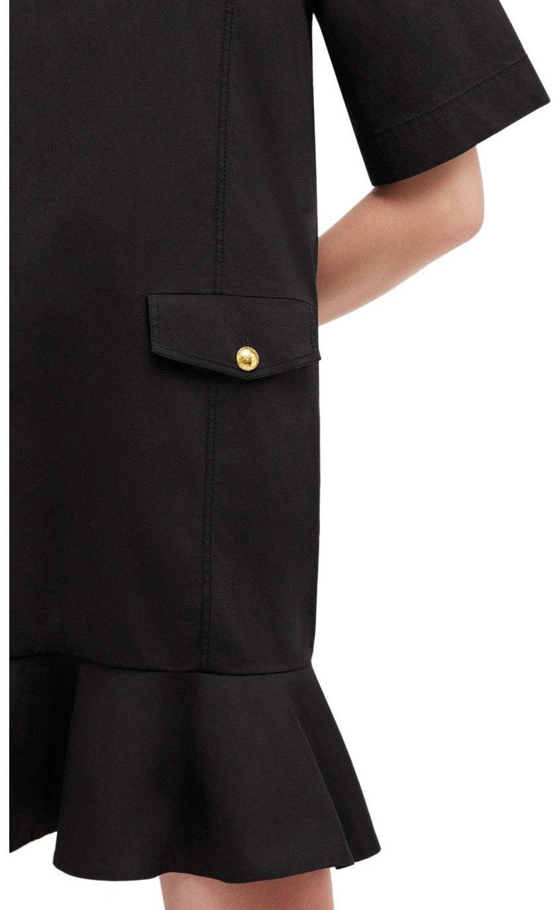 Ganni GANNI STRETCH MINI DRESS Zwart