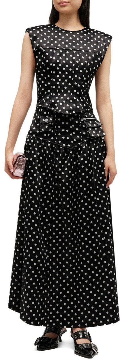 Ganni GANNI POLKA-DOT SKIRT Zwart