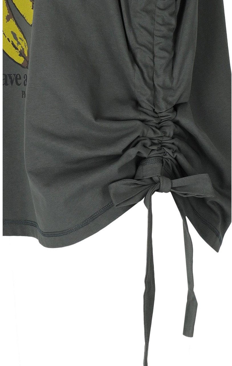 Ganni GANNI BANANA GREY T-SHIRT Grijs