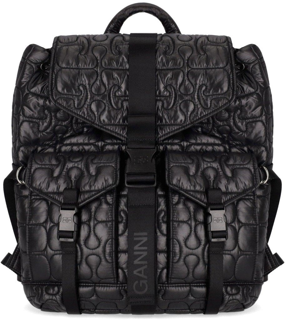 Ganni GANNI RE-TECH BACKPACK Zwart
