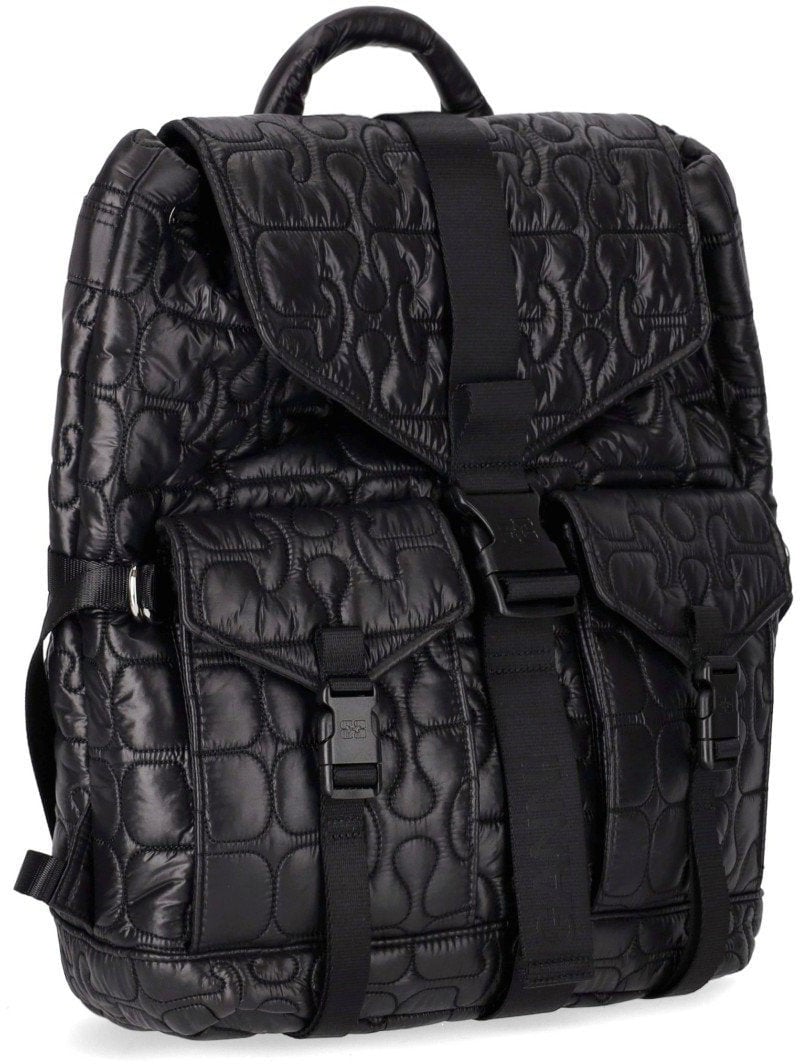 Ganni GANNI RE-TECH BACKPACK Zwart