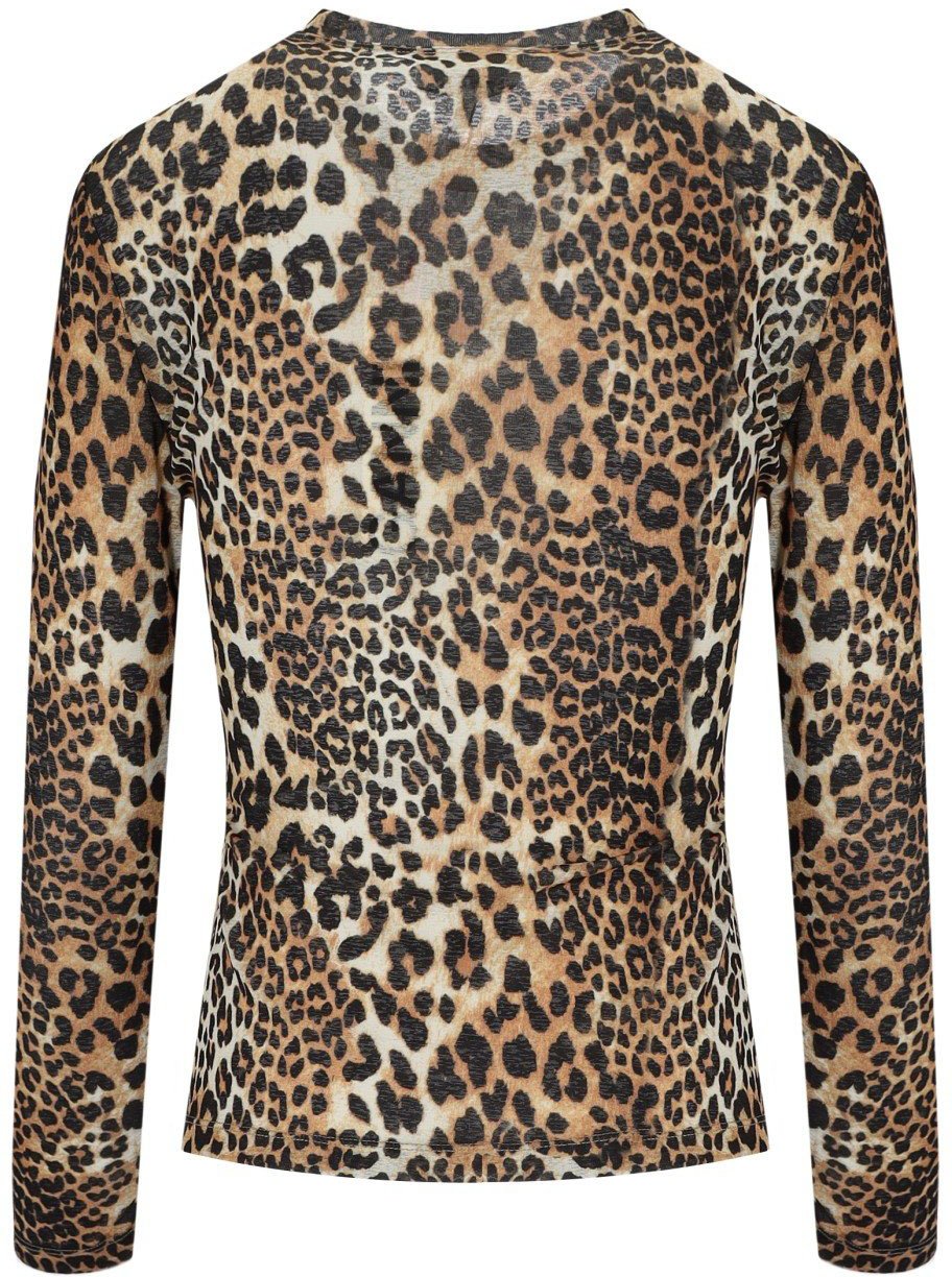Ganni GANNI ANIMAL PRINT TOP Divers