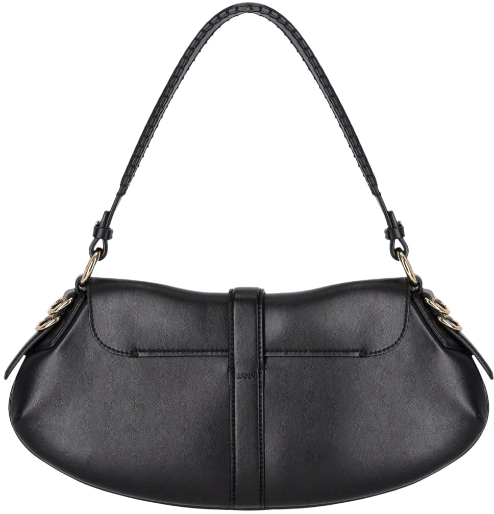 Ganni GANNI KAT BAGUETTE BAG Zwart