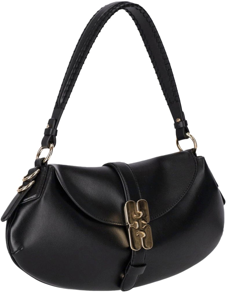 Ganni GANNI KAT BAGUETTE BAG Zwart