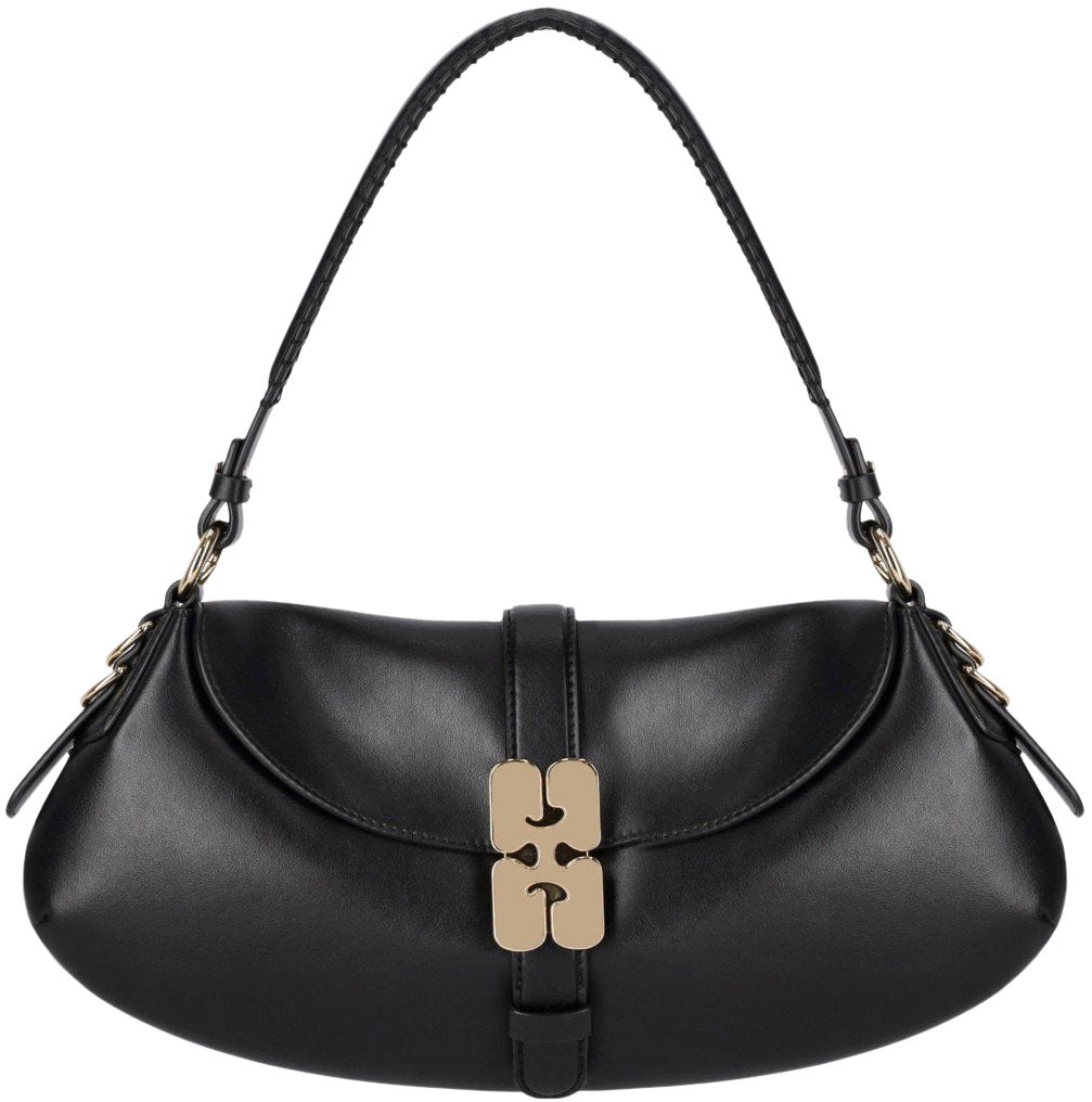 Ganni GANNI KAT BAGUETTE BAG Zwart