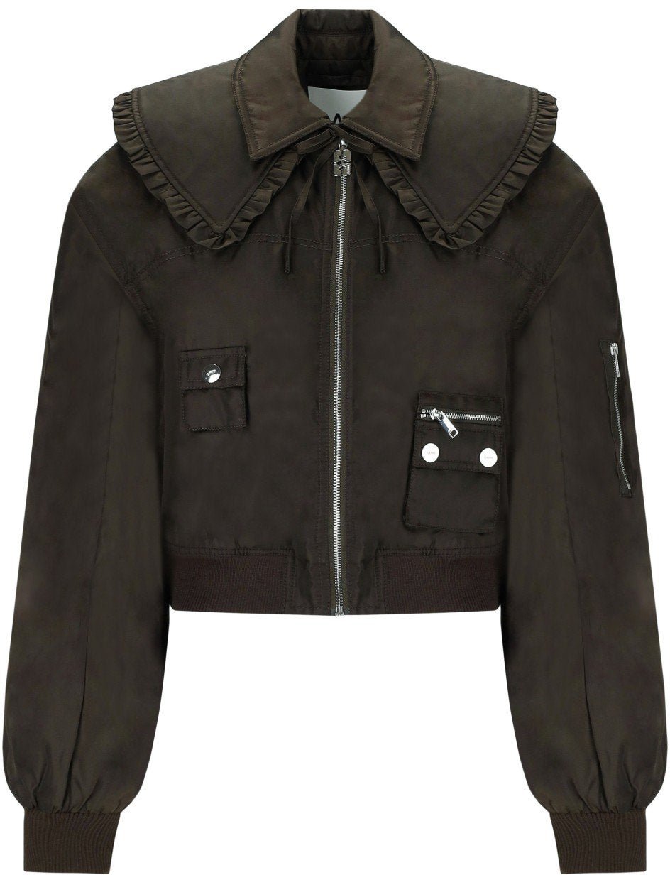 Ganni GANNI BOMBER JACKET Bruin