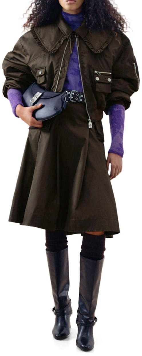 Ganni GANNI BOMBER JACKET Bruin