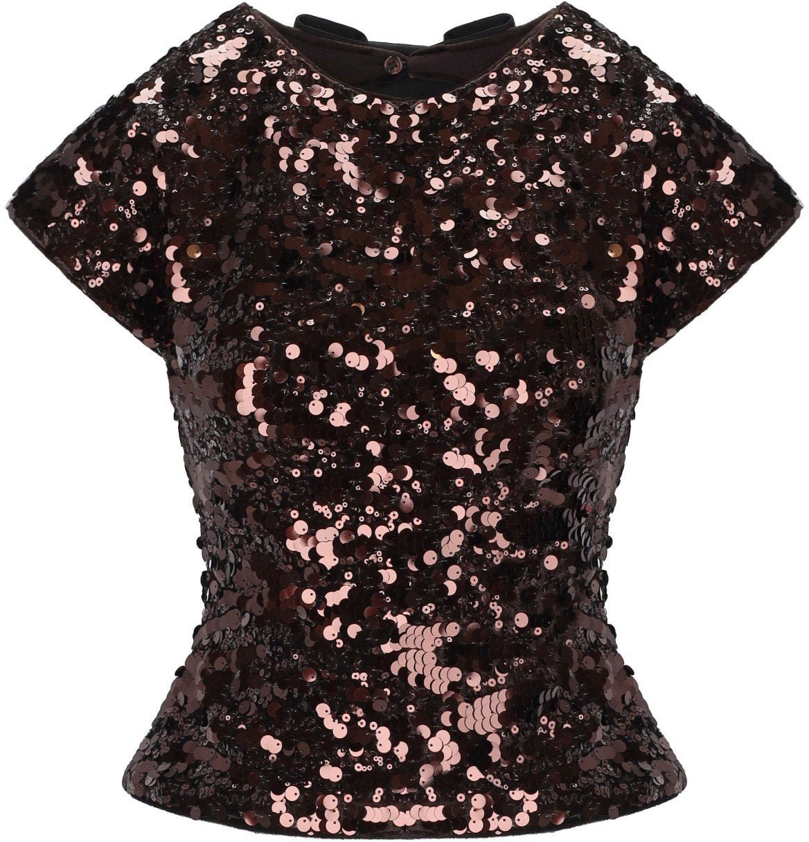 Ganni GANNI TOP WITH BOWS Bruin