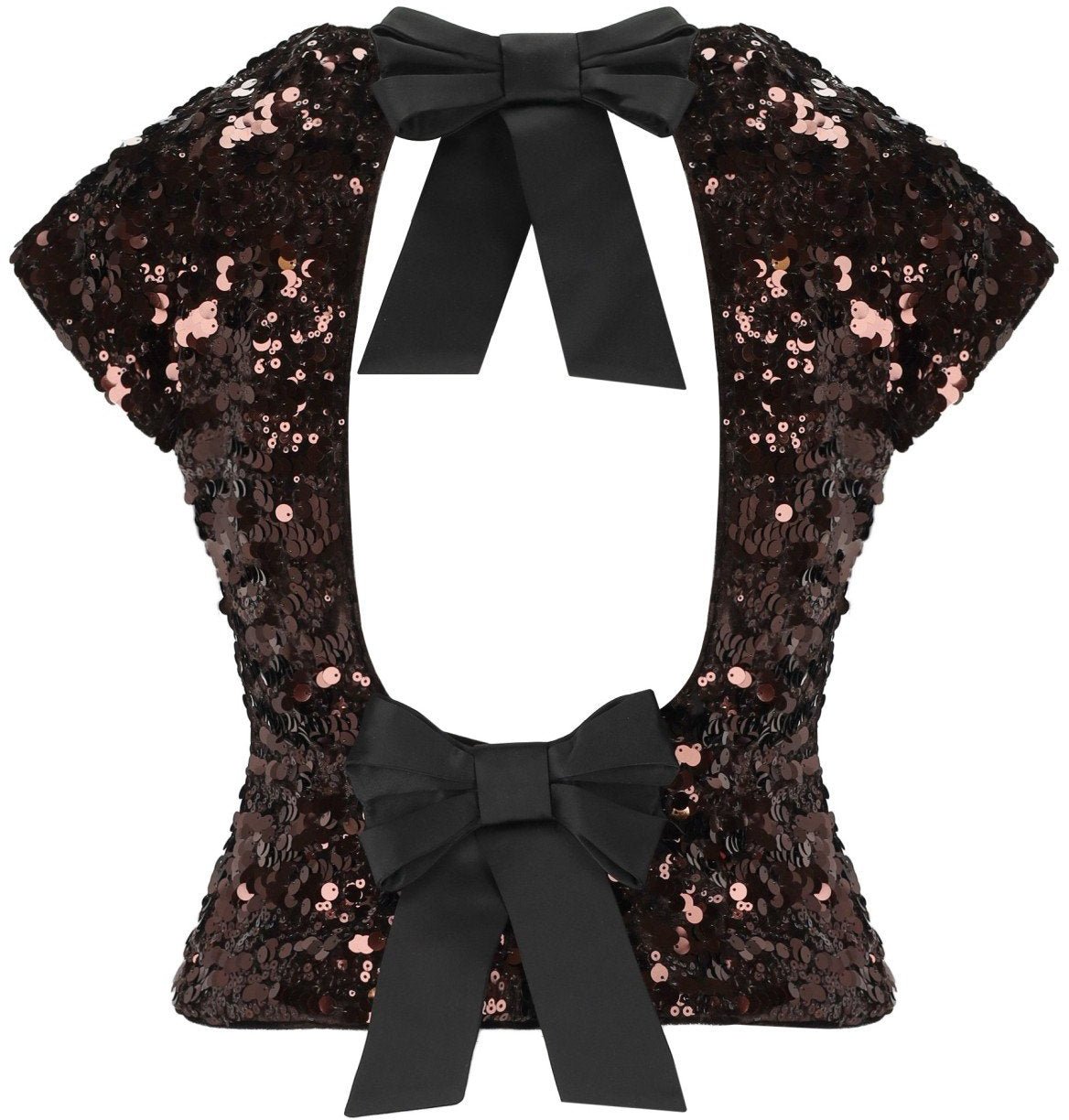 Ganni GANNI TOP WITH BOWS Bruin