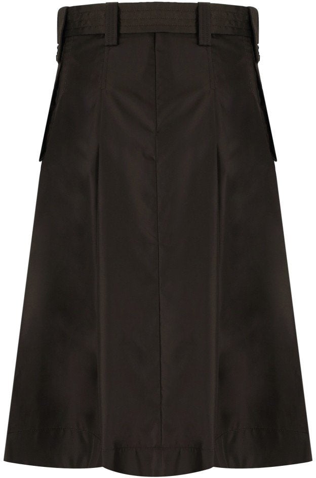 Ganni GANNI NYLON MIDI SKIRT Bruin