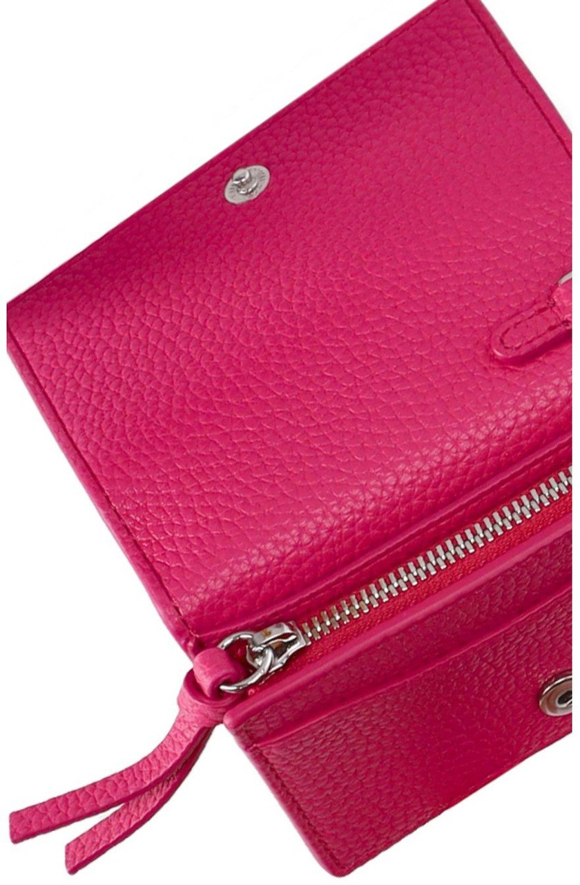 Ganni GANNI BOU FUCHSIA CARD HOLDER Roze