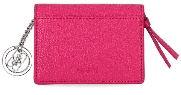 Ganni GANNI BOU FUCHSIA CARD HOLDER Roze