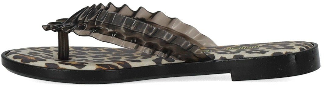 GANNI ANIMAL PRINT FLIP-FLOPS Zwart