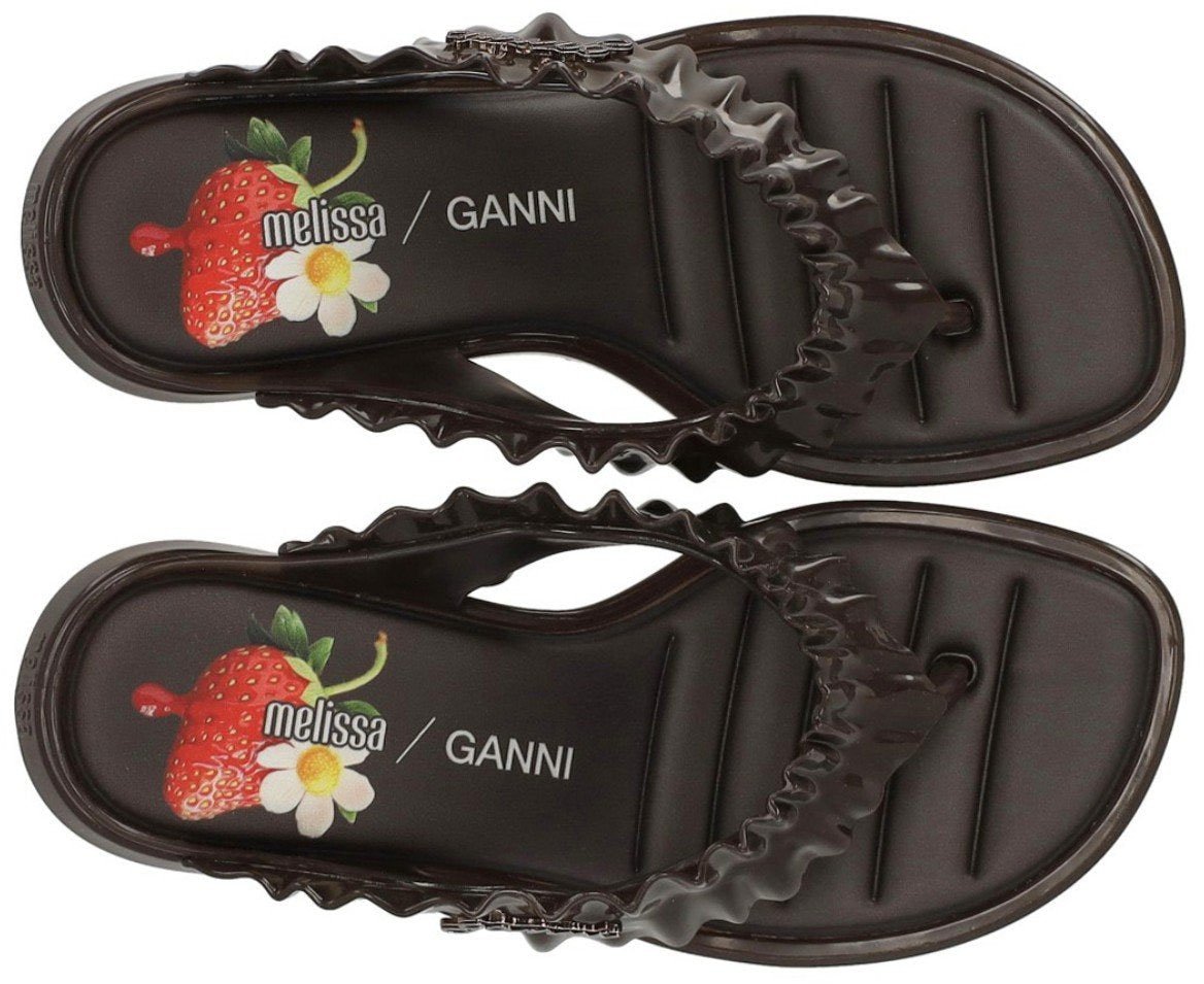 GANNI HEELED FLIP-FLOP Bruin
