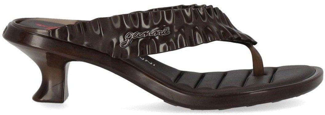 GANNI HEELED FLIP-FLOP Bruin