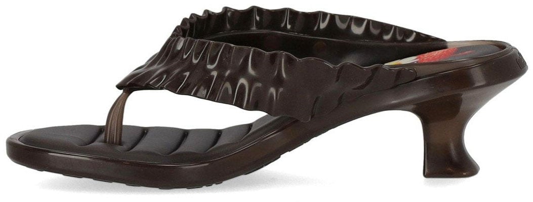 GANNI HEELED FLIP-FLOP Bruin