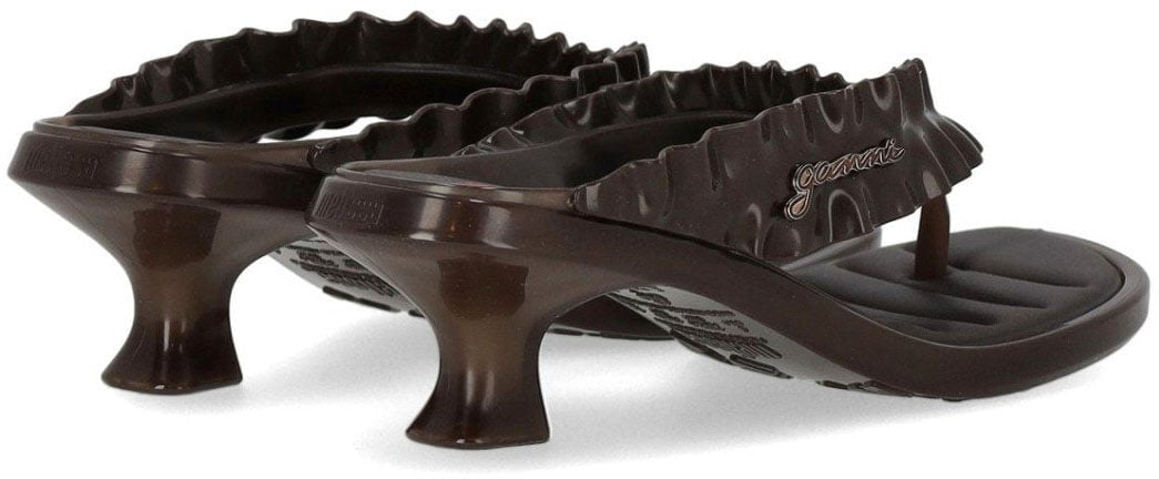 GANNI HEELED FLIP-FLOP Bruin