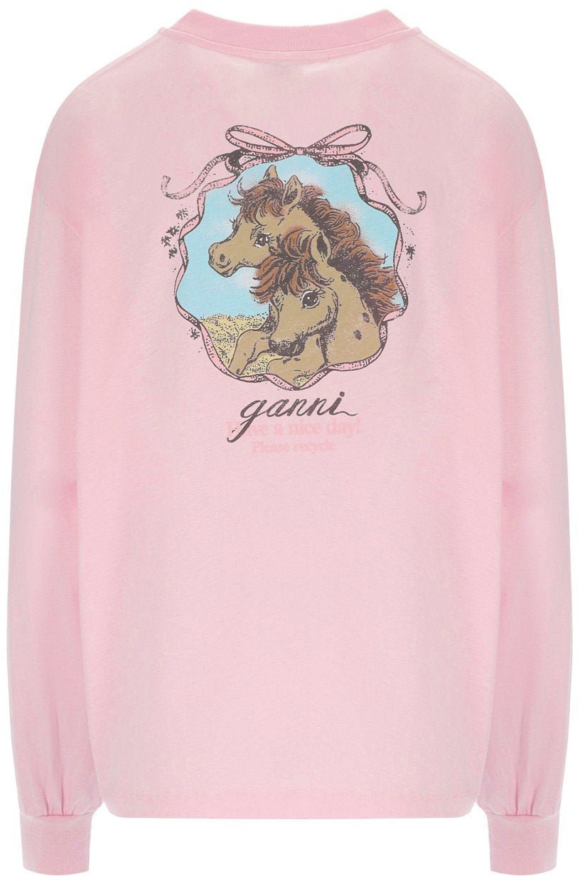 GANNI LONG-SLEEVED SHIRT Roze