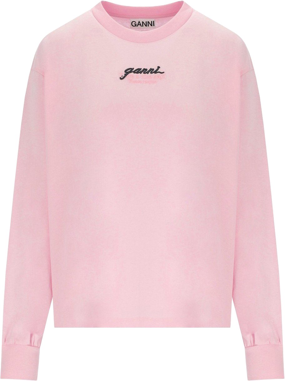 GANNI LONG-SLEEVED SHIRT Roze