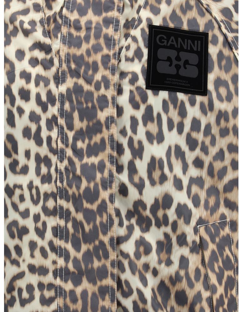 Ganni Multicolor Nylon Rain Coat Divers