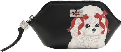 Ganni Ganni Black Polyester Wallet Zwart