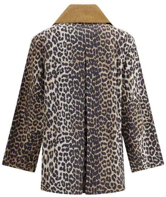 Ganni Ganni Brown Hemp Coat Bruin