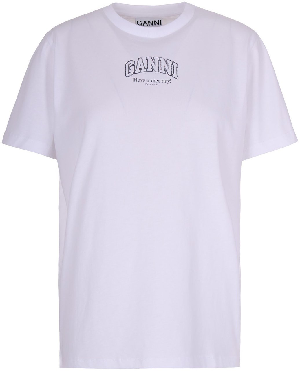 Ganni T-Shirts And Polos Bright White Wit