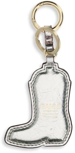 Ganni Ganni Silver Polyethylene Keychain Zilver
