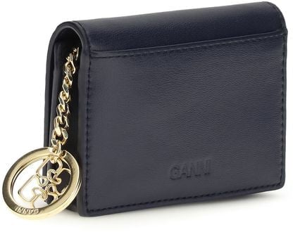Ganni Ganni Black Recycled Leather Wallet Zwart