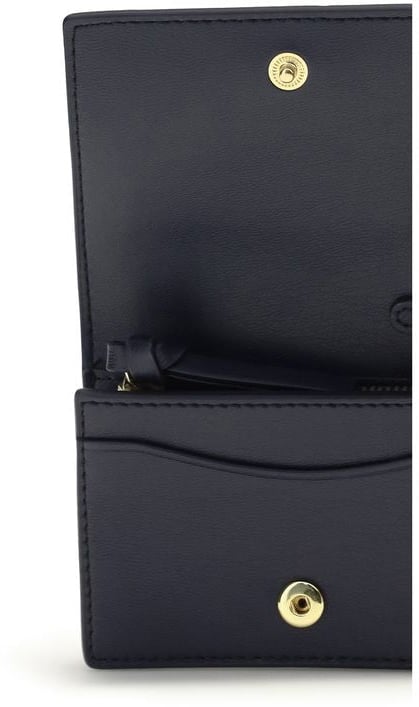 Ganni Ganni Black Recycled Leather Wallet Zwart