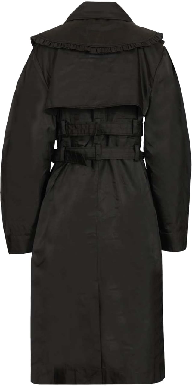 Ganni Coats Black Zwart