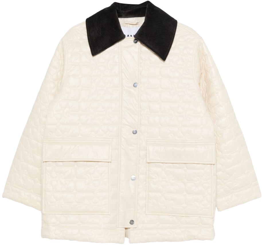 Ganni Jackets Ivory Wit