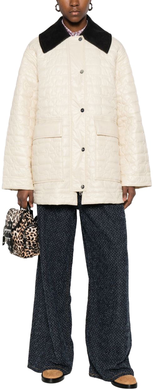 Ganni Jackets Ivory Wit