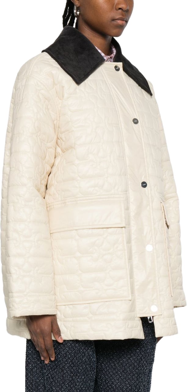 Ganni Jackets Avorio Beige