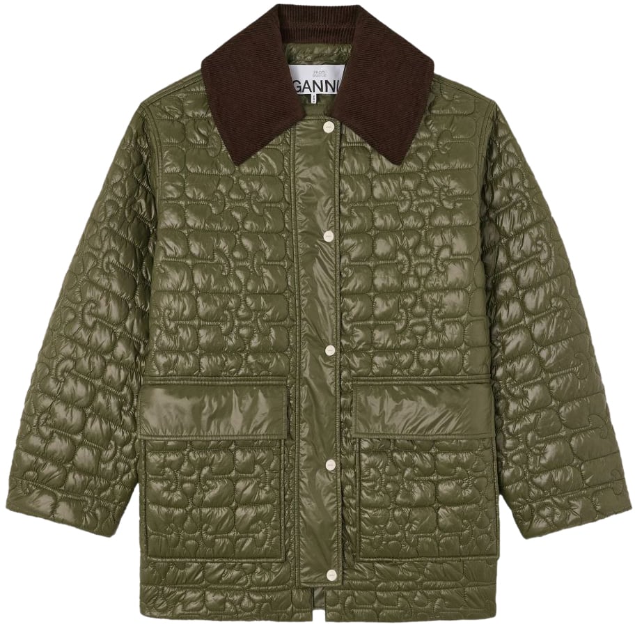 Ganni Jackets Green Groen