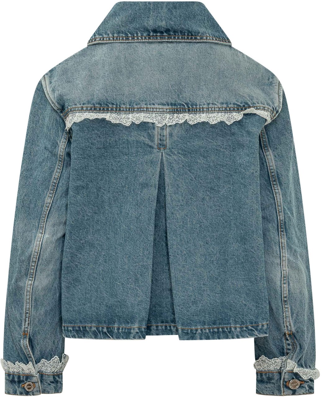 Ganni Giacca con Profili in Pizzo Blauw